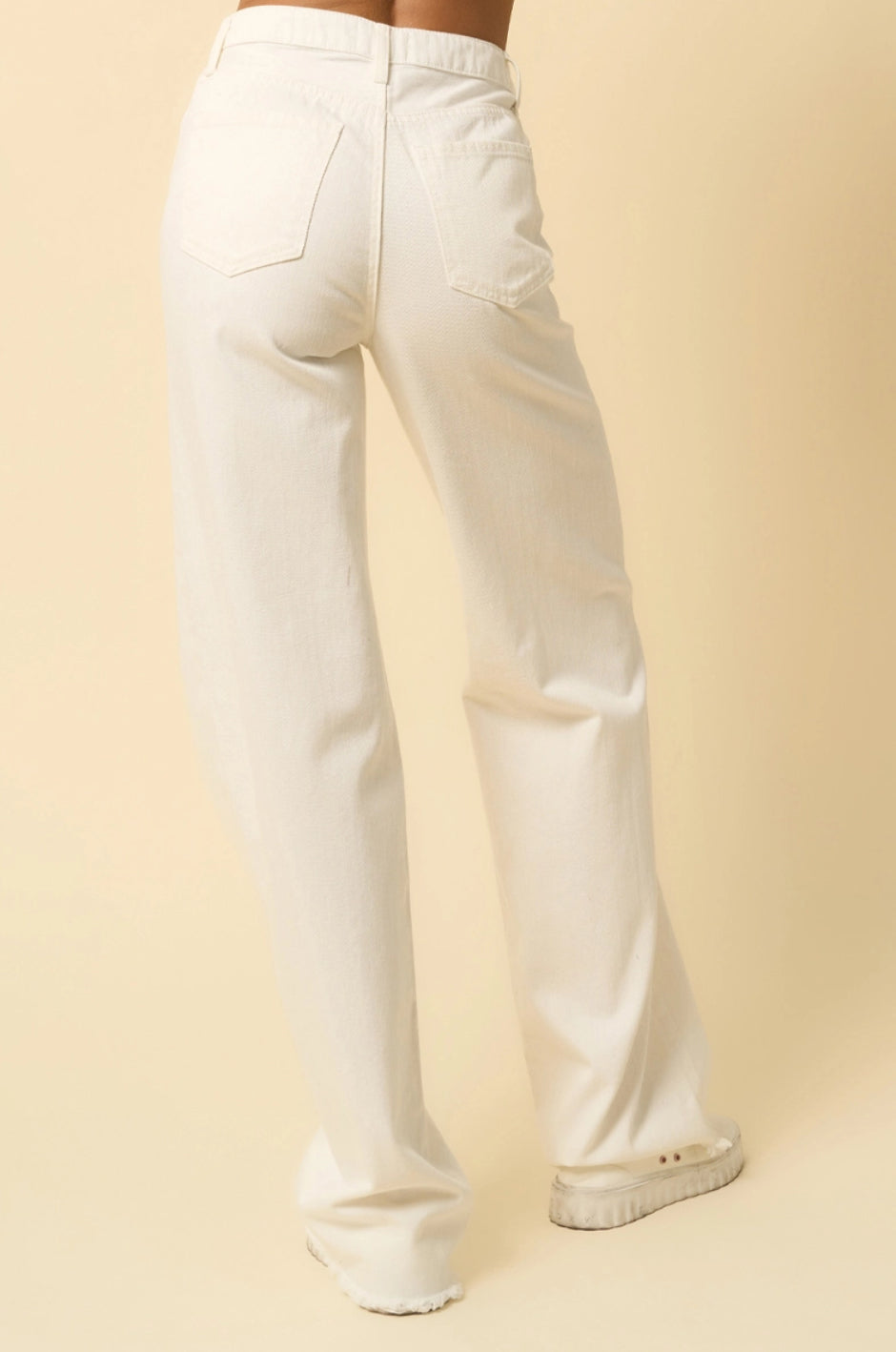Off White Wide Leg Jean