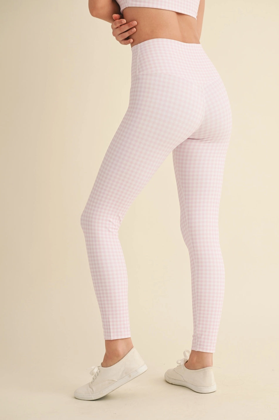 Pink Gingham leggings