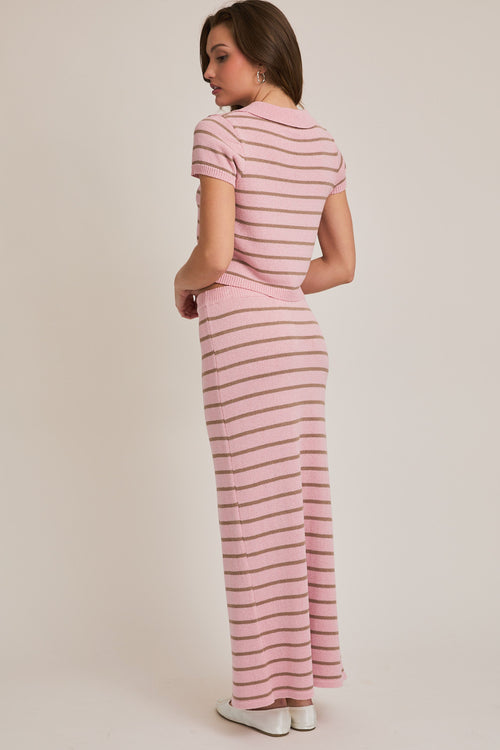 Blush and Latte Skirt Set