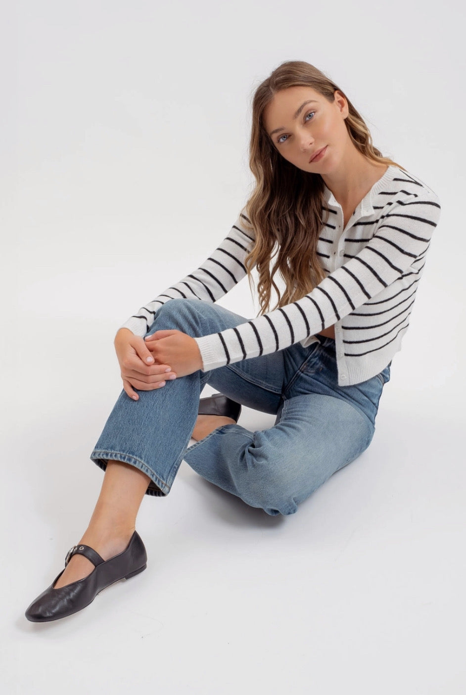 White Sailor Striped Sweater