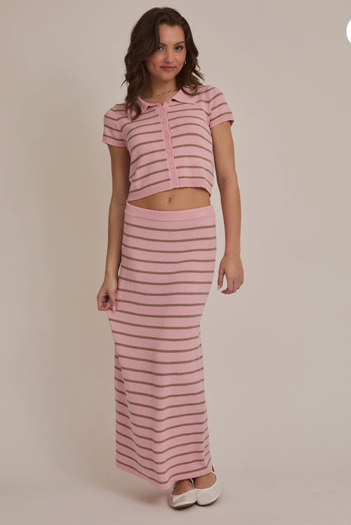Blush and Latte Skirt Set