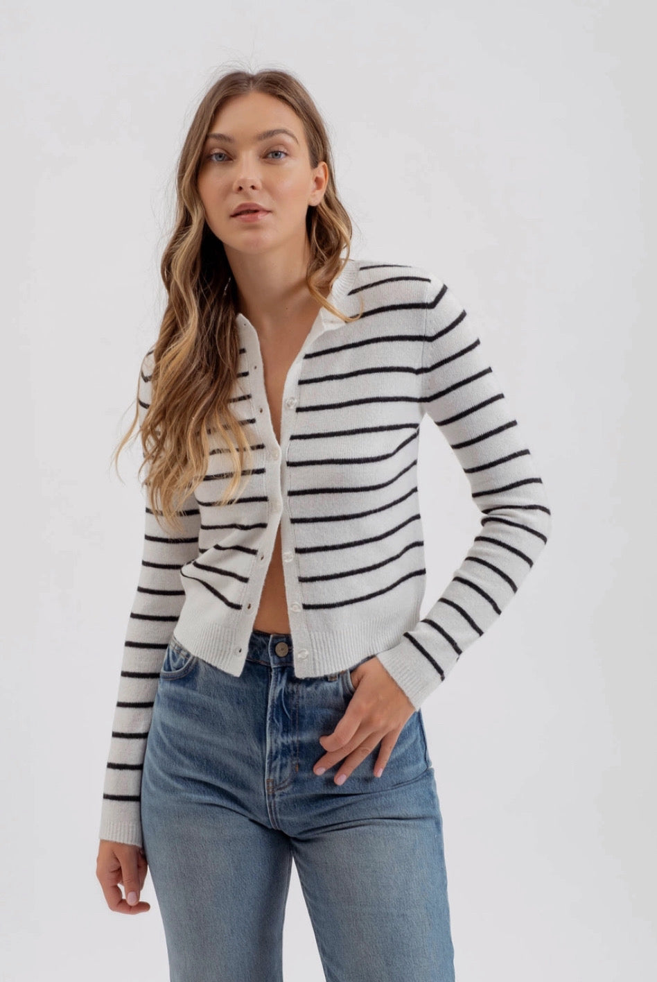White Sailor Striped Sweater
