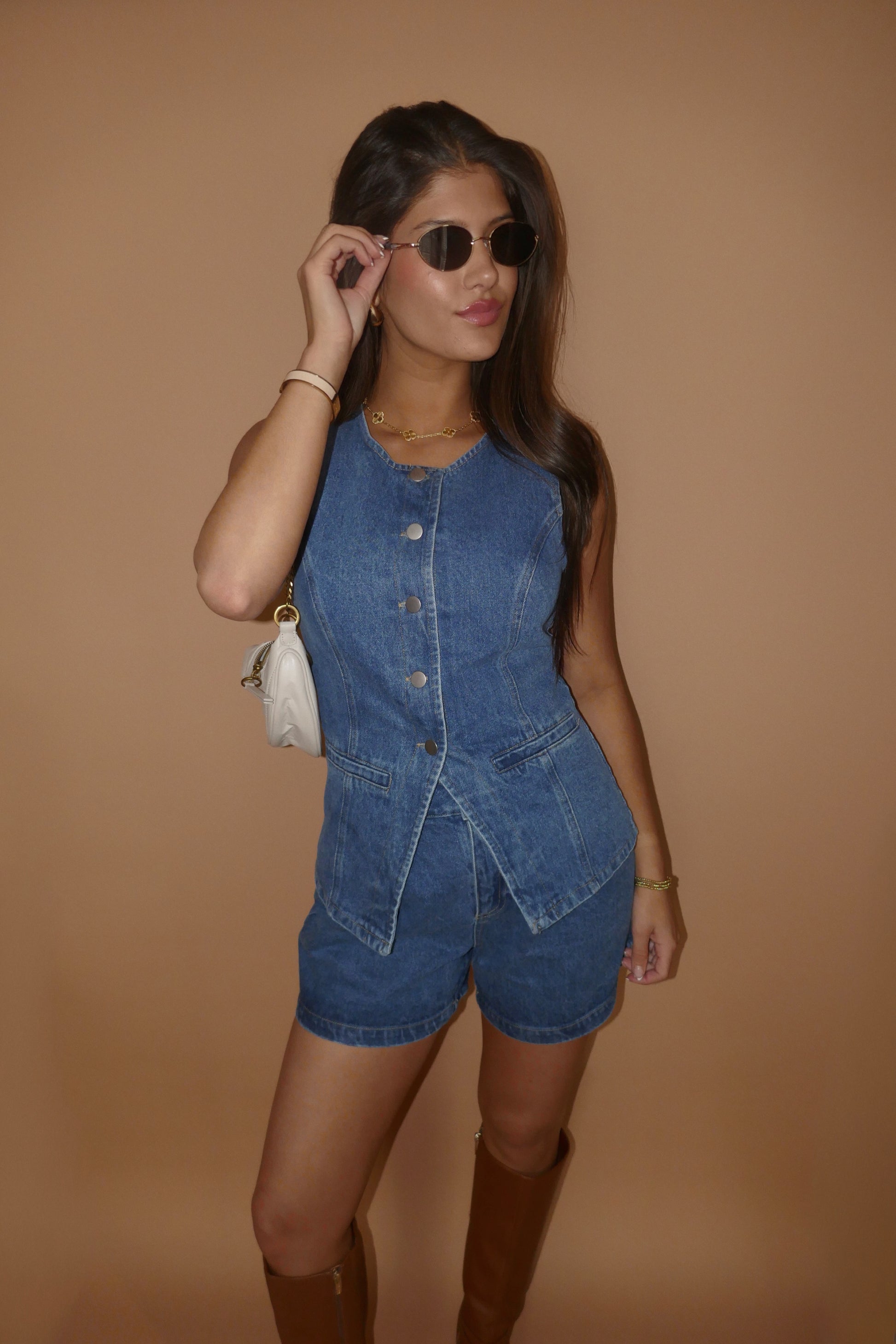 Indigo Denim Shorts