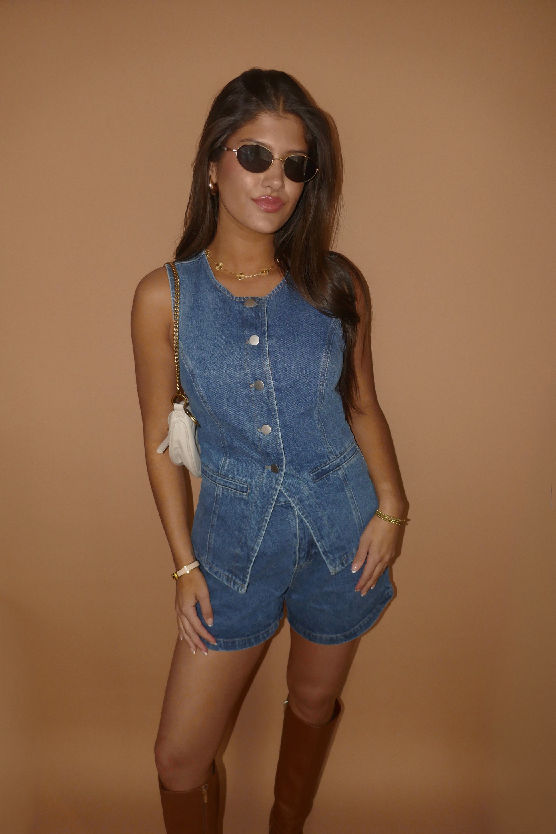 Indigo Denim Shorts