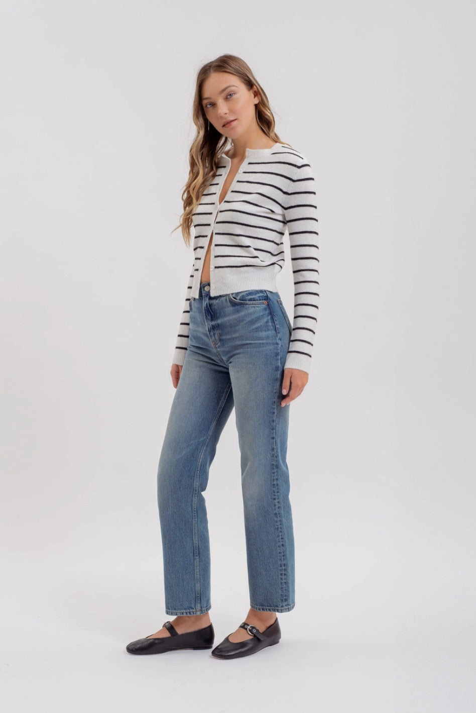 White Sailor Striped Sweater